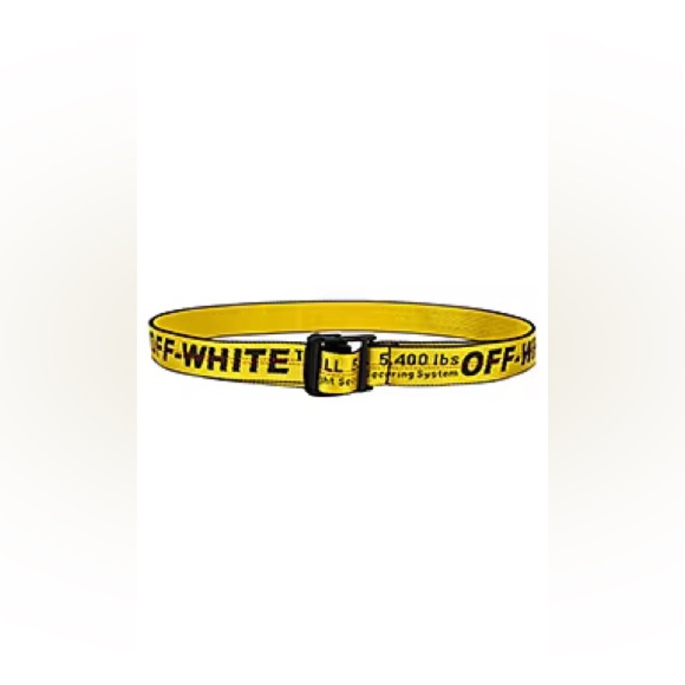 OFF-WHITE Industrial Belt in Yellow & Black NWT